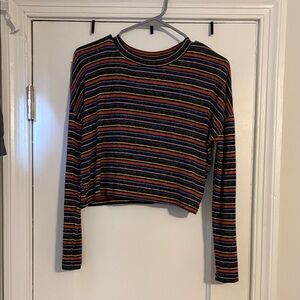 Wild Fable Colorful Striped Long Sleeve Tee
